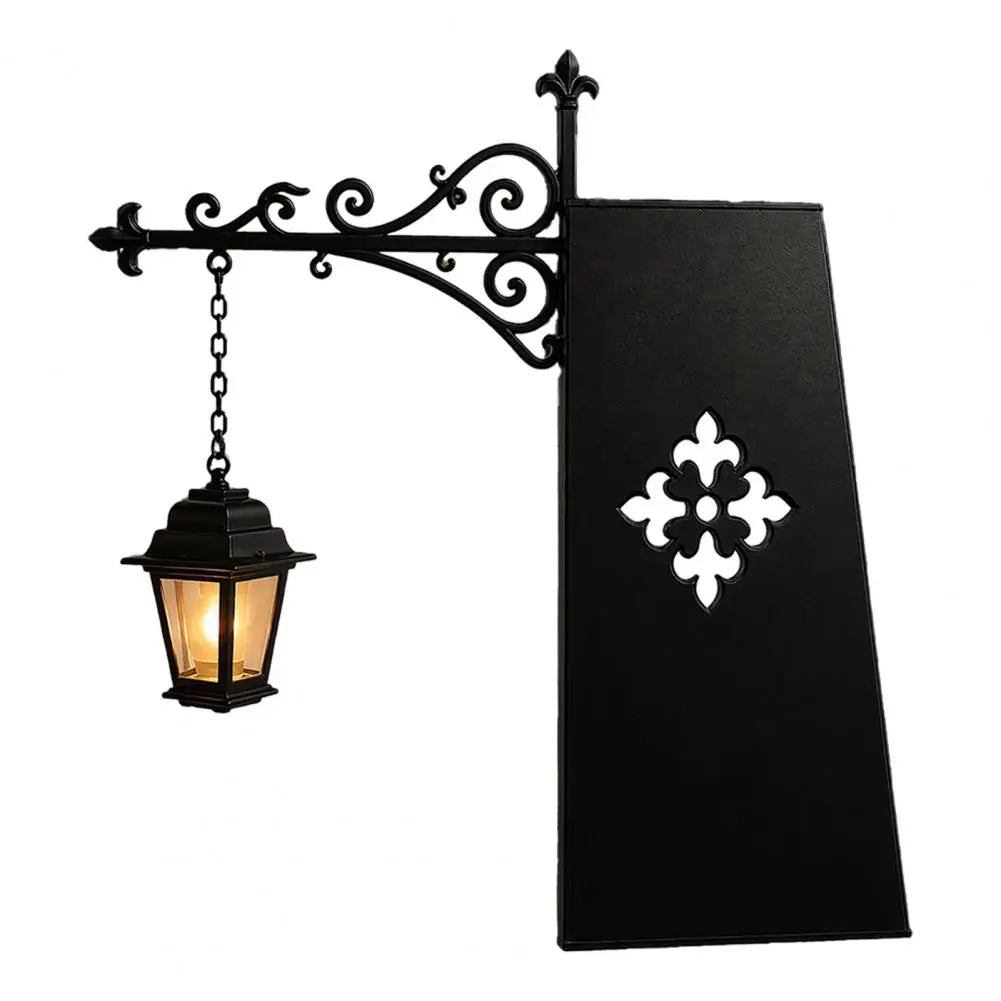 Lanterne d'étagère — potence en fer forgé