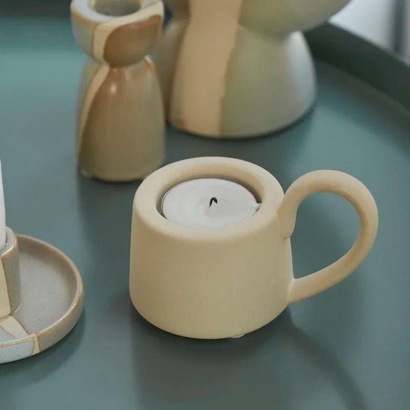 Bougeoirs Argile — céramique mate