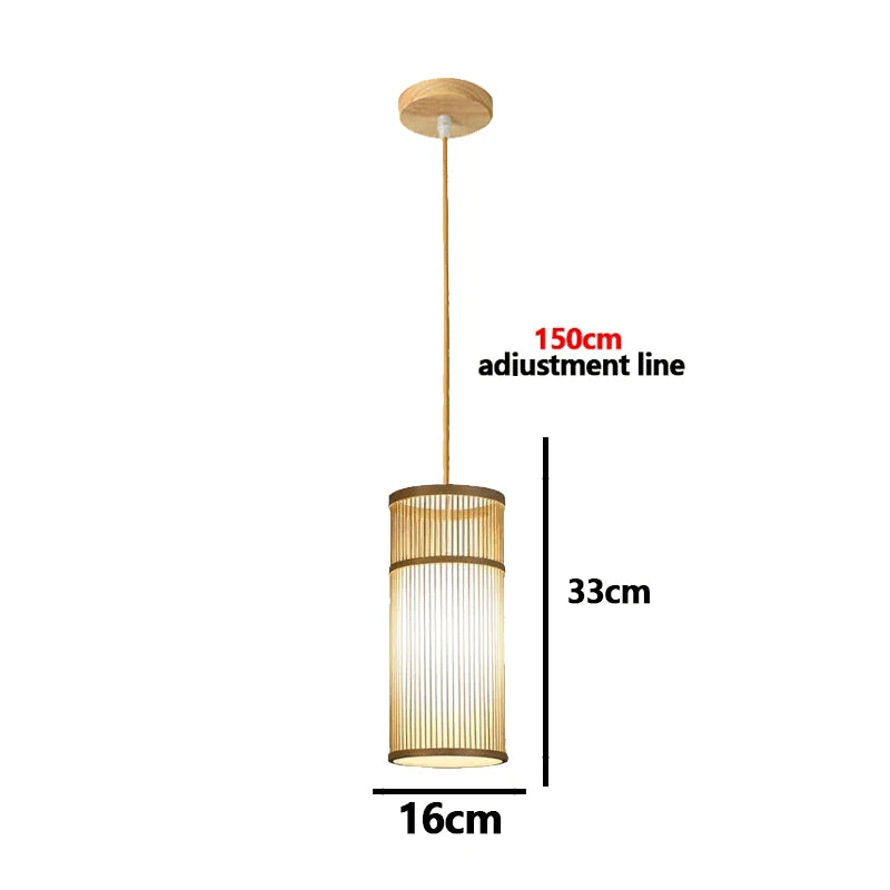 Suspension Canopée — rotin et bambou tressés