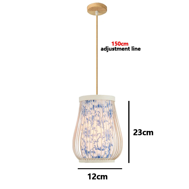 Suspension Canopée — rotin et bambou tressés