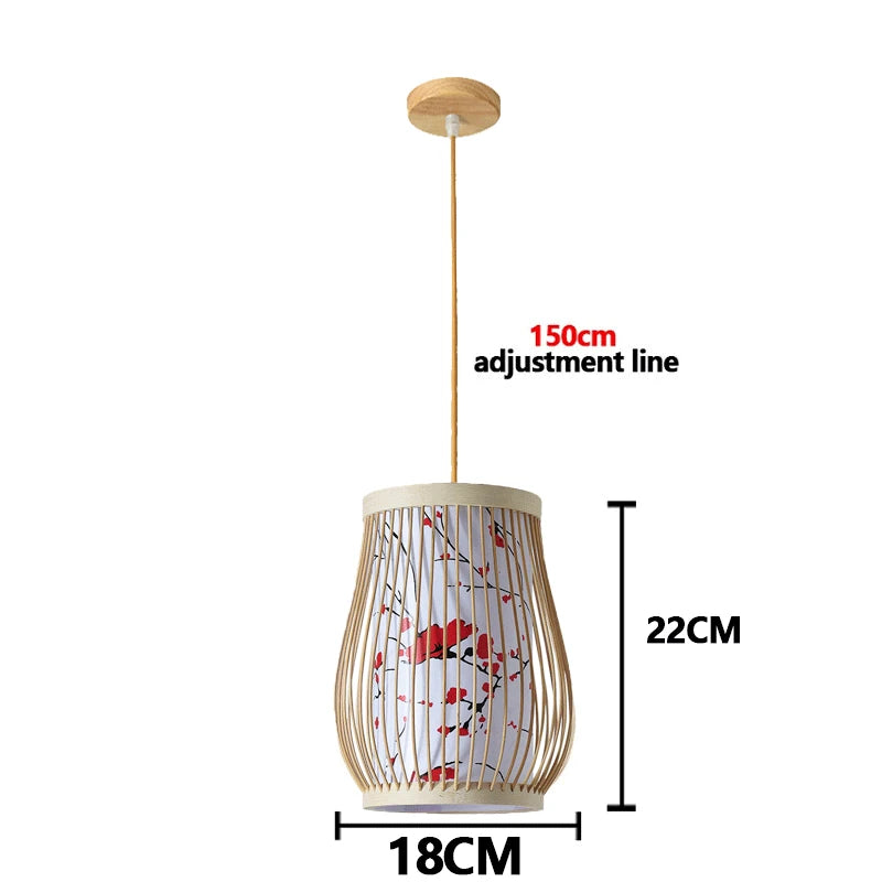 Suspension Canopée — rotin et bambou tressés