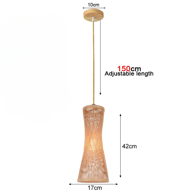 Suspension Canopée — rotin et bambou tressés