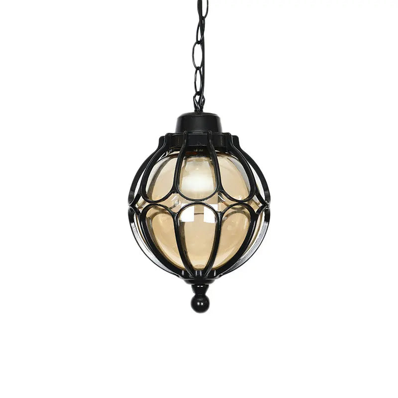 Lanterne Pergola — verre et métal bronze