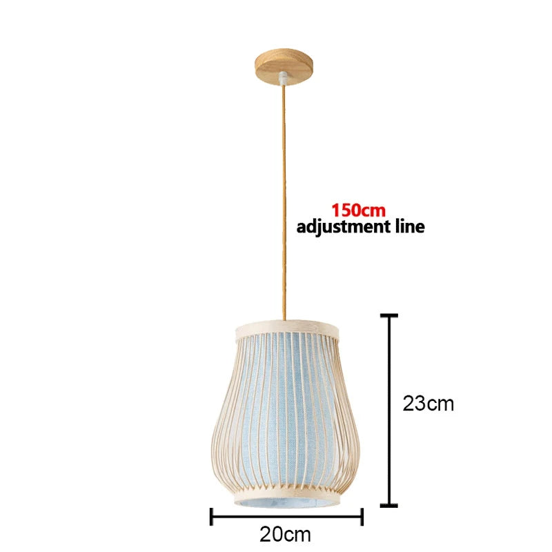 Suspension Canopée — rotin et bambou tressés