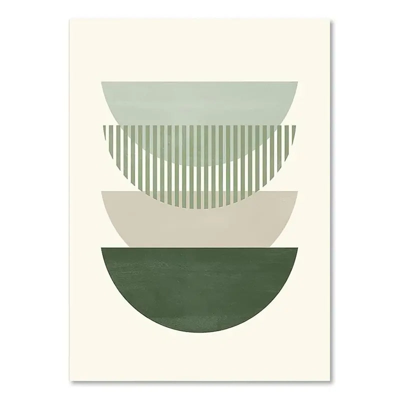 Affiche botanique Héléa, composition en arche et soleil plein